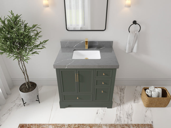 Alys 36 in. W x 22 in. D Center Sink Bathroom Vanity - photo 25