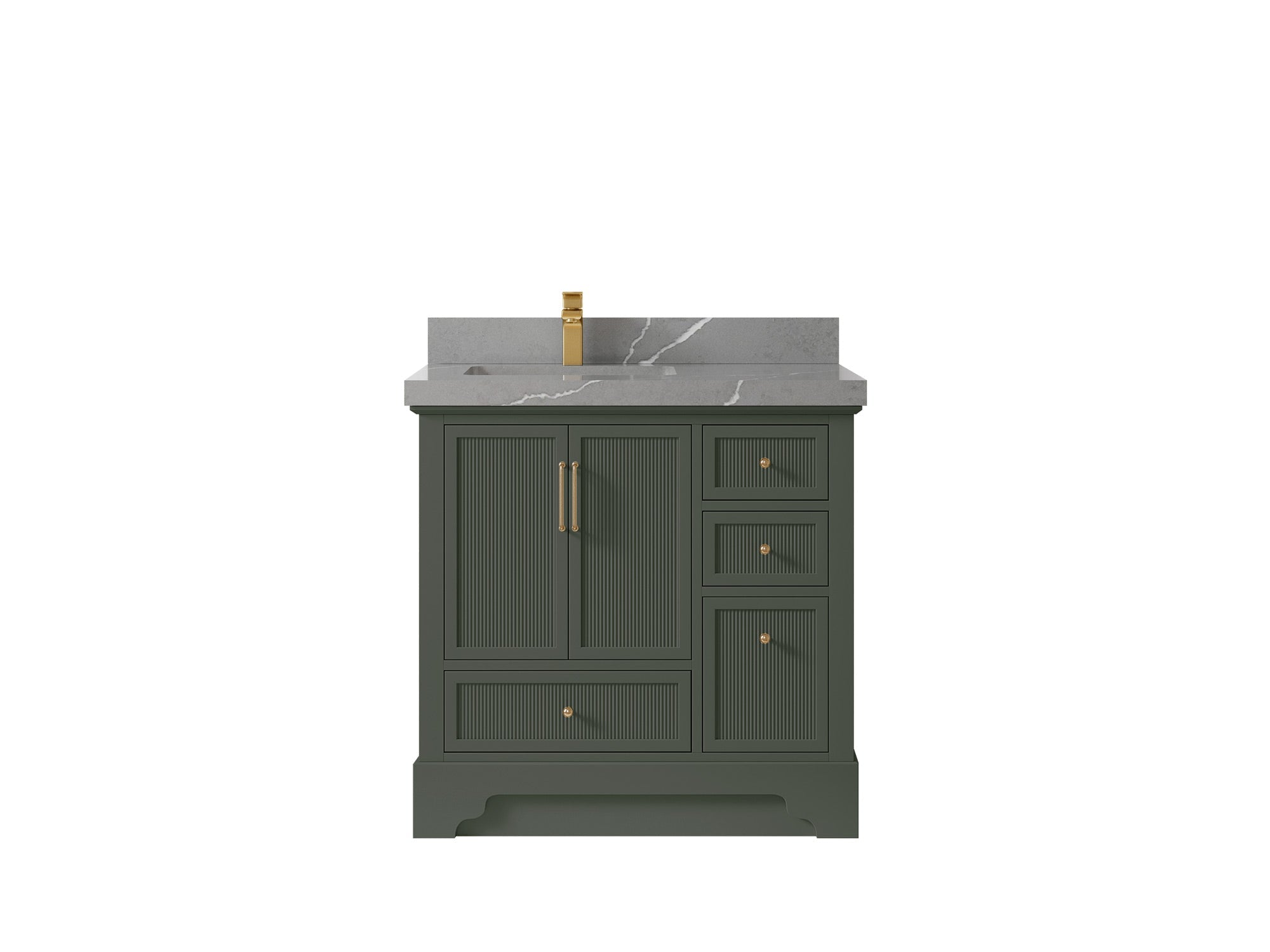 Alys 36 in. W x 22 in. D Left Offset Sink Bathroom Vanity