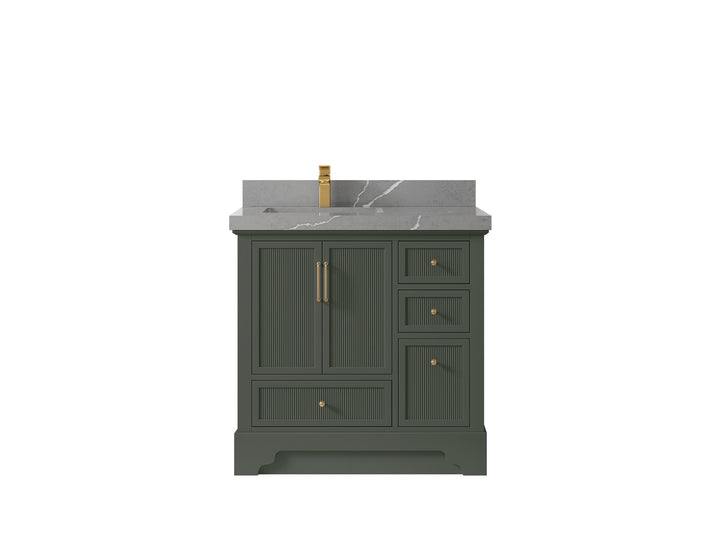 Alys 36 in. W x 22 in. D Left Offset Sink Bathroom Vanity - photo 26