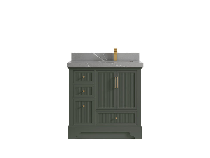 Alys 36 in. W x 22 in. D Right Offset Sink Bathroom Vanity - photo 26