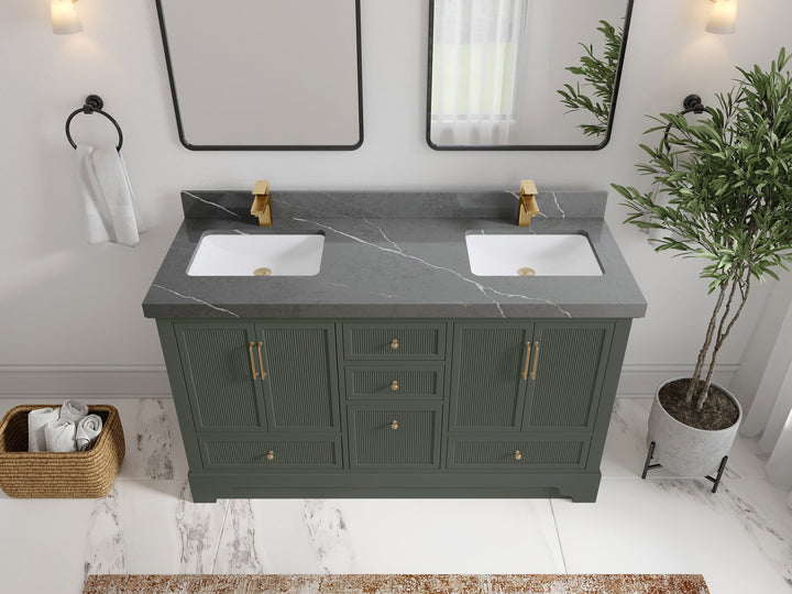 Alys 60 in. W x 22 in. D Double Sink Bathroom Vanity - photo 25