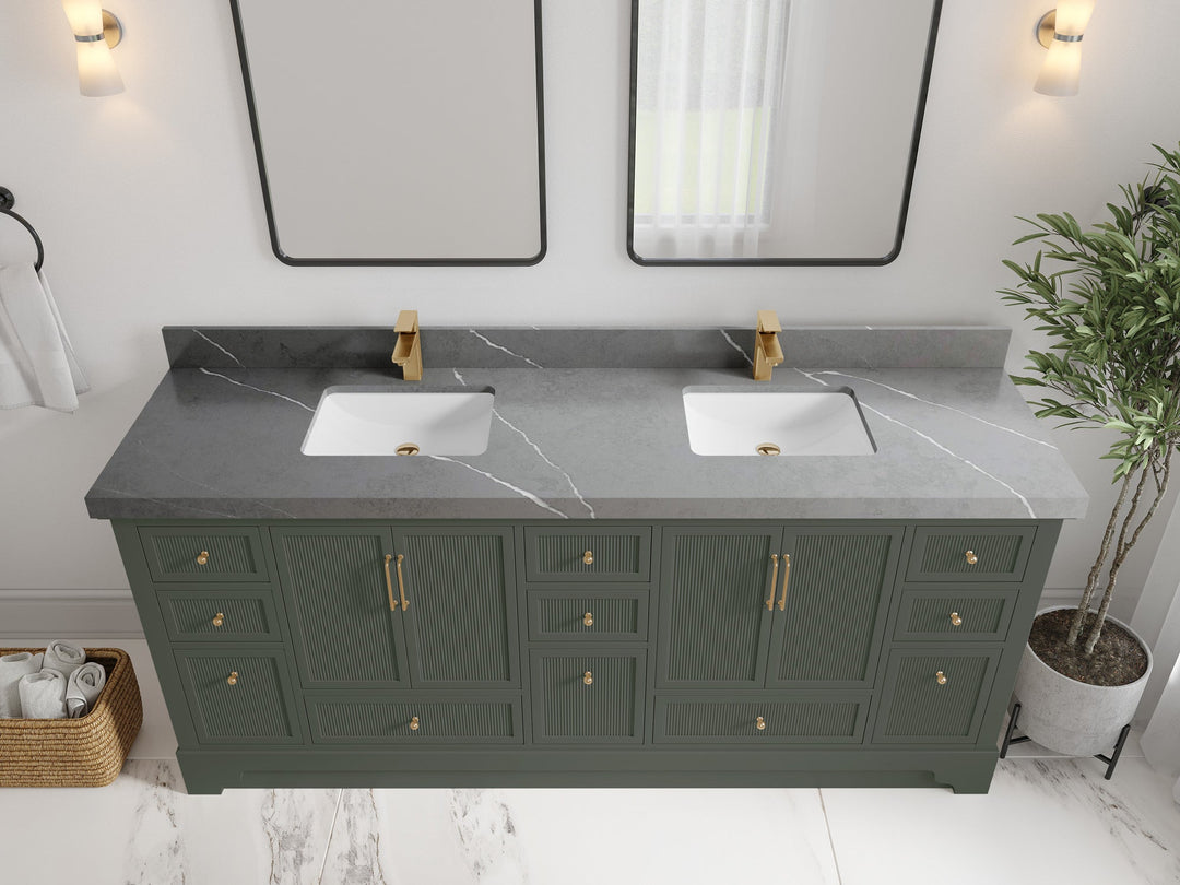 Alys 80 in. W x 22 in. D Double Sink Bathroom Vanity