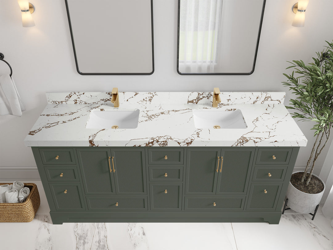 Alys 80 in. W x 22 in. D Double Sink Bathroom Vanity