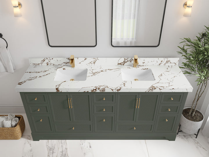 Alys 80 in. W x 22 in. D Double Sink Bathroom Vanity - photo 9