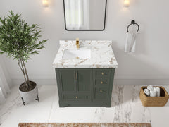 Alys 36 in. W x 22 in. D Left Offset Sink Bathroom Vanity - photo 39