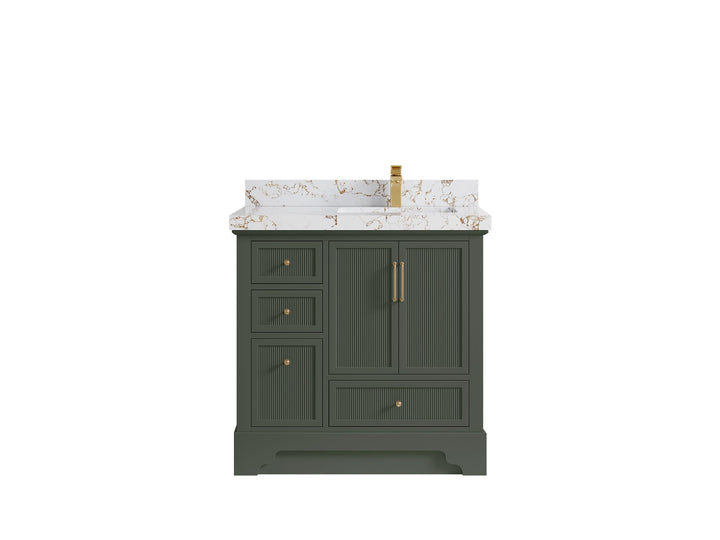 Alys 36 in. W x 22 in. D Right Offset Sink Bathroom Vanity - photo 40