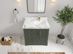 Alys 36 in. W x 22 in. D Right Offset Sink Bathroom Vanity - photo 39