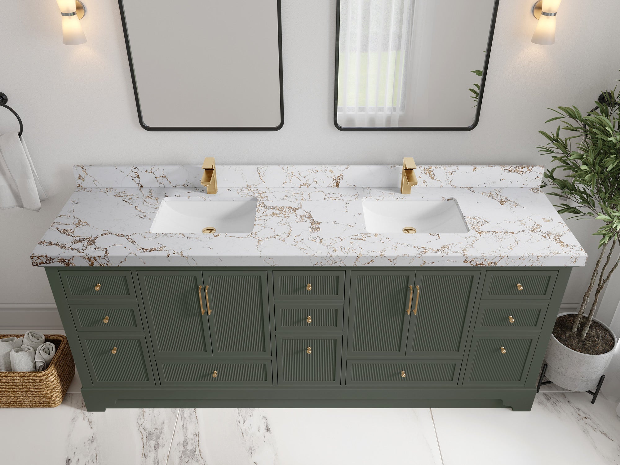 Alys 84 in. W x 22 in. D Double Sink Bathroom Vanity