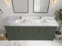 Alys 84 in. W x 22 in. D Double Sink Bathroom Vanity - photo 35