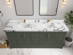 Alys 84 in. W x 22 in. D Double Sink Bathroom Vanity - photo 37