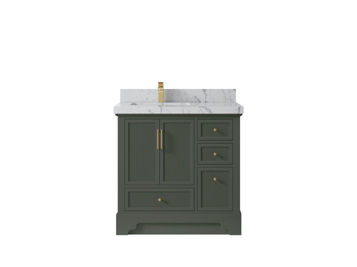 Alys 36 in. W x 22 in. D Left Offset Sink Bathroom Vanity - photo 36