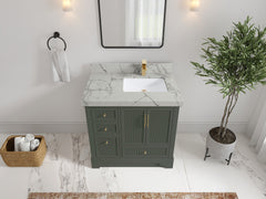 Alys 36 in. W x 22 in. D Right Offset Sink Bathroom Vanity - photo 35
