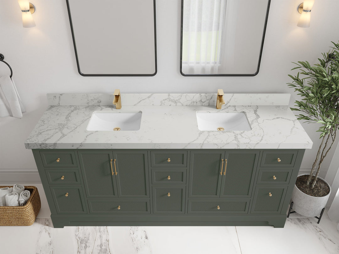 Alys 80 in. W x 22 in. D Double Sink Bathroom Vanity