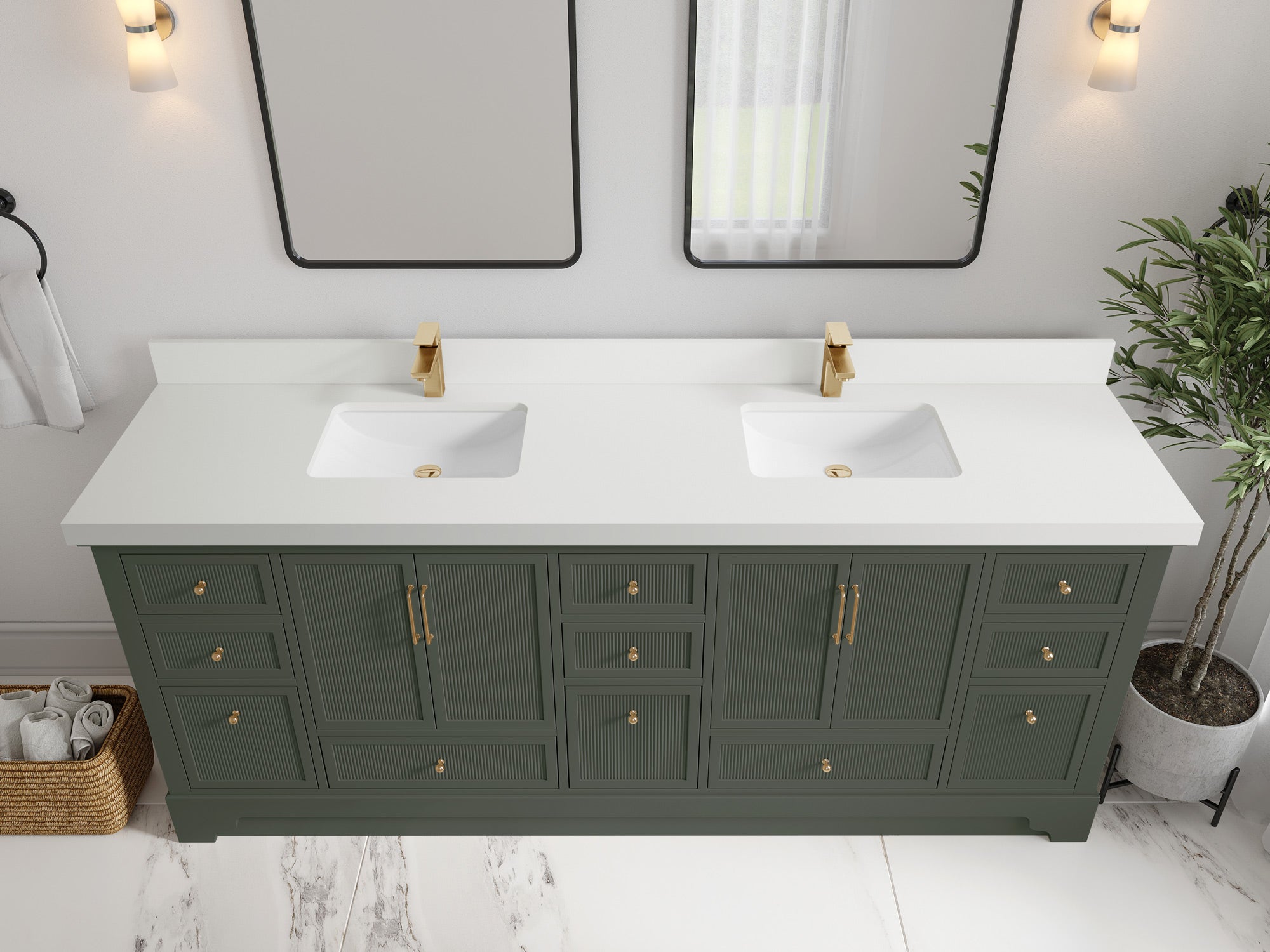 Alys 84 in. W x 22 in. D Double Sink Bathroom Vanity