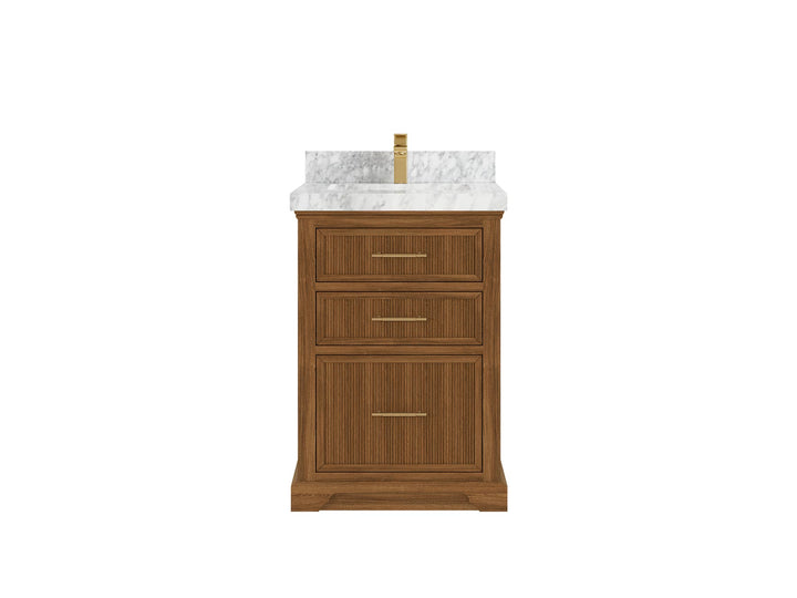 Alys Teak Wood 24 in. W x 22 in. D Single Sink Bathroom Vanity - photo 5