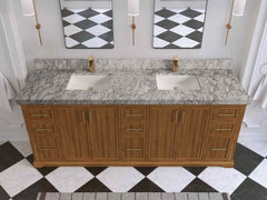 Alys Teak Wood 84 in. W x 22 in. D Double Sink Bathroom Vanity - photo 34
