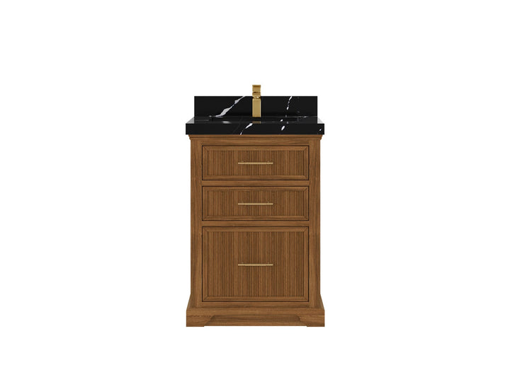 Alys Teak Wood 24 in. W x 22 in. D Single Sink Bathroom Vanity - photo 7