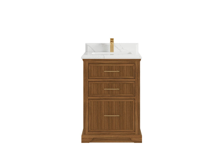 Alys Teak Wood 24 in. W x 22 in. D Single Sink Bathroom Vanity - photo 13