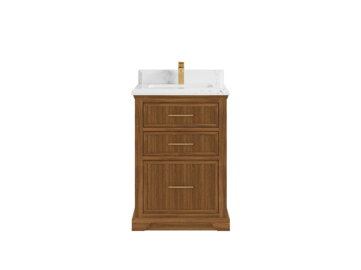 Alys Teak Wood 24 in. W x 22 in. D Single Sink Bathroom Vanity - photo 14