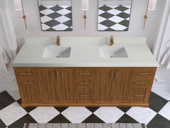 Alys Teak Wood 84 in. W x 22 in. D Double Sink Bathroom Vanity - photo 45