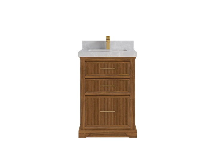 Alys Teak Wood 24 in. W x 22 in. D Single Sink Bathroom Vanity - photo 17