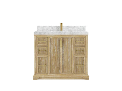 Alys Teak Wood 42 in. W x 22 in. D Single Sink Bathroom Vanity