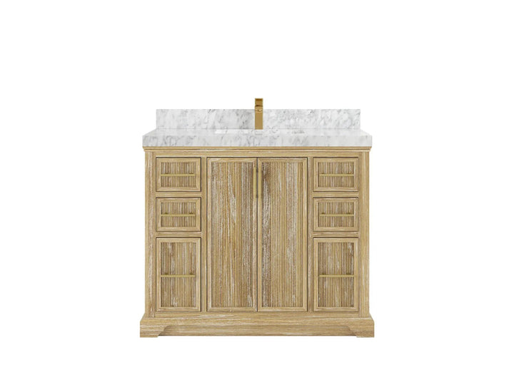 Alys Teak Wood 42 in. W x 22 in. D Single Sink Bathroom Vanity - photo 11