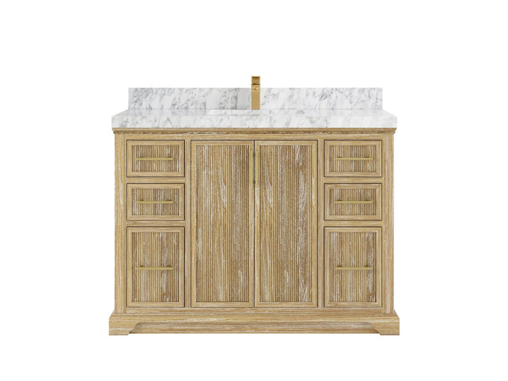 Alys Teak Wood 48 in. W x 22 in. D Single Sink Bathroom Vanity - photo 11