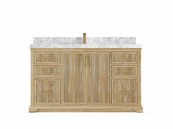 Alys Teak Wood 60 in. W x 22 in. D Single Sink Bathroom Vanity - photo 11