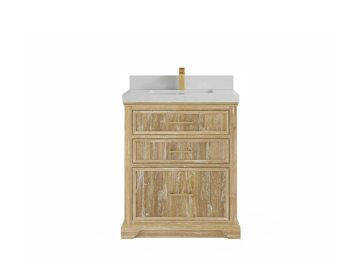Alys Teak Wood 30 in. W x 22 in. D Single Sink Bathroom Vanity - photo 12