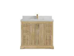 Alys Teak Wood 42 in. W x 22 in. D Single Sink Bathroom Vanity - photo 12
