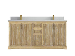 Alys Teak Wood 72 in. W x 22 in. D Double Sink Bathroom Vanity - photo 12