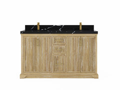 Alys Teak Wood 60 in. W x 22 in. D Double Sink Bathroom Vanity - photo 7