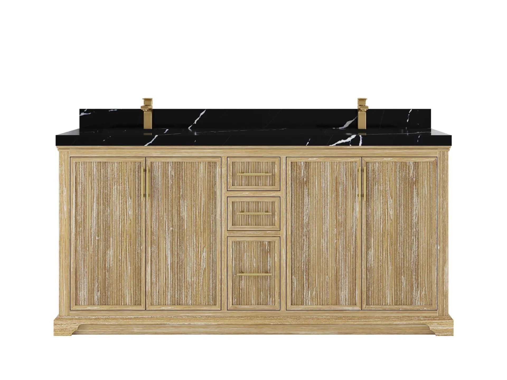 Alys Teak Wood 72 in. W x 22 in. D Double Sink Bathroom Vanity