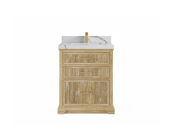 Alys Teak Wood 30 in. W x 22 in. D Single Sink Bathroom Vanity - photo 8