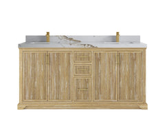 Alys Teak Wood 72 in. W x 22 in. D Double Sink Bathroom Vanity - photo 8