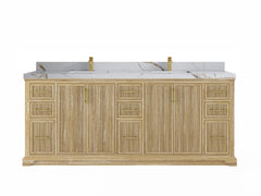 Alys Teak Wood 84 in. W x 22 in. D Double Sink Bathroom Vanity - photo 9