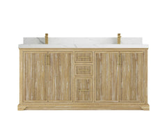 Alys Teak Wood 72 in. W x 22 in. D Double Sink Bathroom Vanity - photo 13