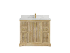 Alys Teak Wood 42 in. W x 22 in. D Single Sink Bathroom Vanity - photo 9