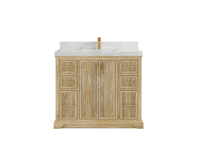Alys Teak Wood 42 in. W x 22 in. D Single Sink Bathroom Vanity