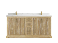 Alys Teak Wood 72 in. W x 22 in. D Double Sink Bathroom Vanity - photo 9