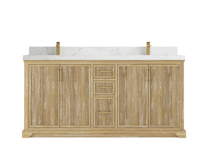 Alys Teak Wood 72 in. W x 22 in. D Double Sink Bathroom Vanity - photo 9