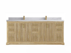 Alys Teak Wood 84 in. W x 22 in. D Double Sink Bathroom Vanity - photo 10