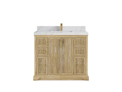 Alys Teak Wood 42 in. W x 22 in. D Single Sink Bathroom Vanity - photo 10