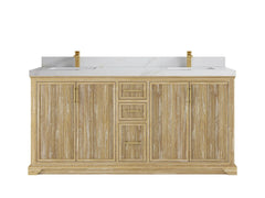 Alys Teak Wood 72 in. W x 22 in. D Double Sink Bathroom Vanity - photo 10