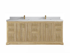 Alys Teak Wood 84 in. W x 22 in. D Double Sink Bathroom Vanity - photo 11