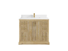 Alys Teak Wood 42 in. W x 22 in. D Single Sink Bathroom Vanity - photo 16