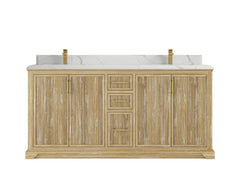Alys Teak Wood 72 in. W x 22 in. D Double Sink Bathroom Vanity - photo 14
