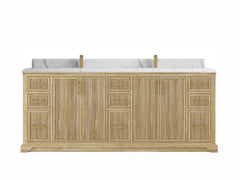 Alys Teak Wood 84 in. W x 22 in. D Double Sink Bathroom Vanity - photo 15