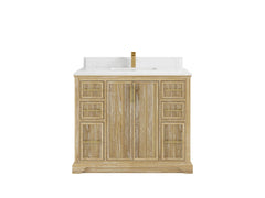 Alys Teak Wood 42 in. W x 22 in. D Single Sink Bathroom Vanity - photo 15